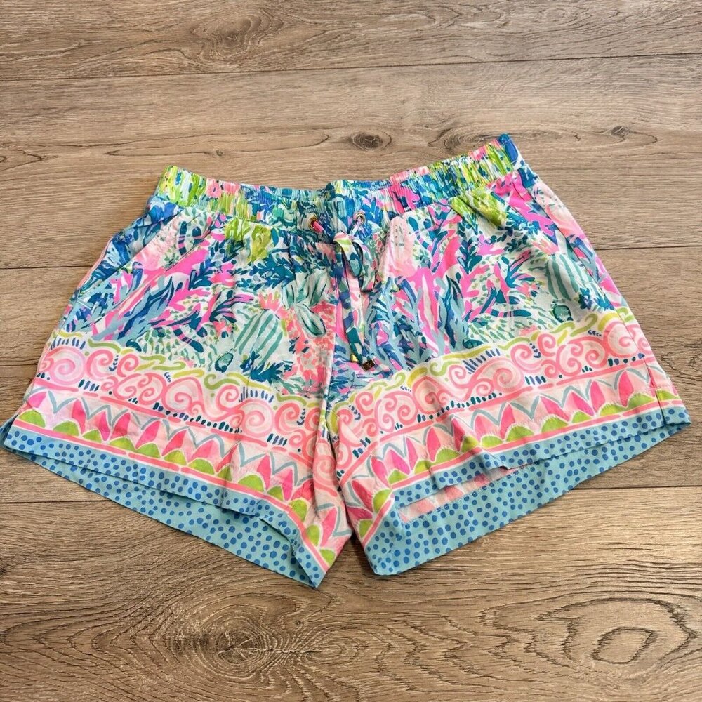 Lilly Pulitzer Katia Shorts Fished My‎ Wish Multicolor Size XS Xsmall